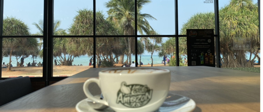 คาเฟ อเมซอน หาดเตยงาม น.ย.        Cafe Amazon for Chance ร้านกาแฟที่จะไม่ทิ้งใครไว้ข้างหลัง